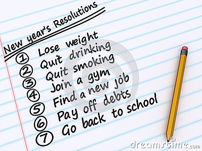 New Year's Resolutions Stock Photo