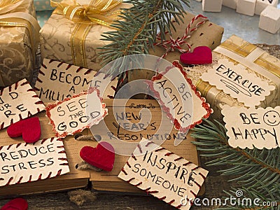 New Year`s Resolutions Stock Photo