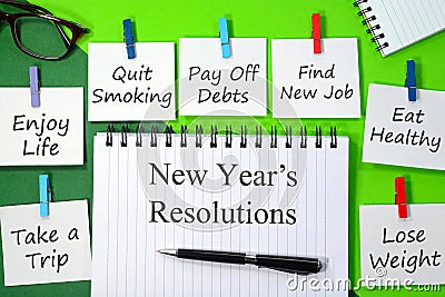 New Year`s Resolutions Stock Photo