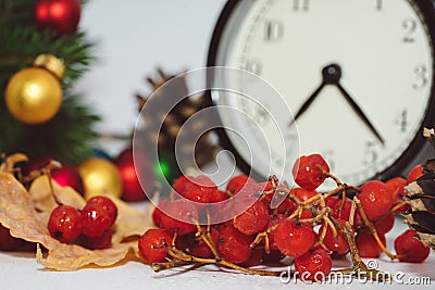 Autumn is over, soon the new year. Stock Photo