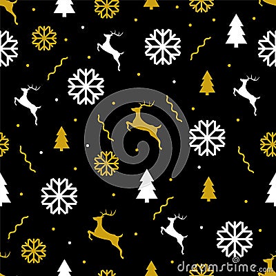 Christmas holiday vector seamless pattern Vector Illustration