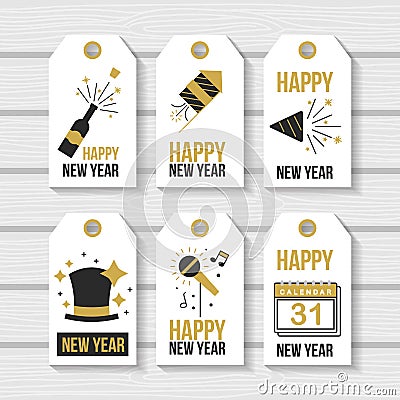 New year tags. vector illustration Vector Illustration