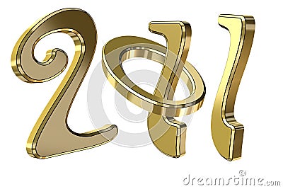 New year text 2011 Stock Photo