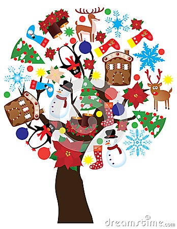 New year tree Vector Illustration