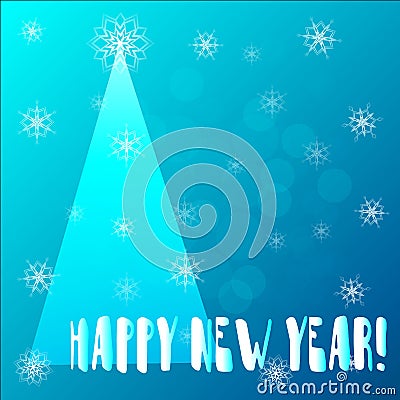 New Year vintage greeting card Stock Photo