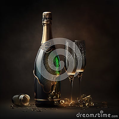 New Years Champagne Celebrations Stock Photo
