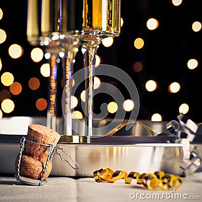 New Years Champagne Stock Photo