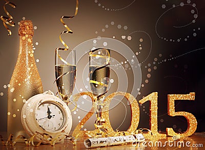 2015 New Years Eve celebration background Stock Photo