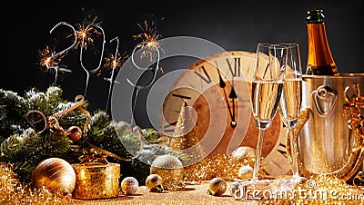 New Years Eve 2019 party background Stock Photo