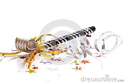 New Years Eve party whistle Stock Photo