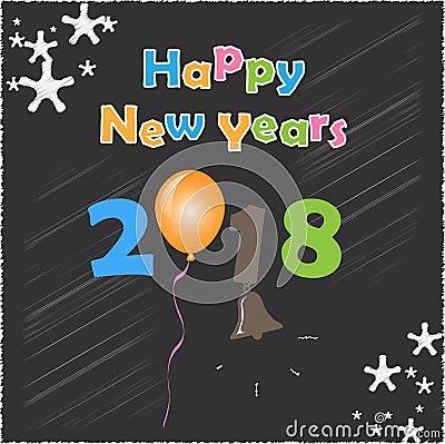 New years 2018 vector images Vector Illustration