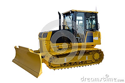 New yellow bulldozer Stock Photo