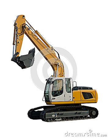 New yellow excavator Stock Photo