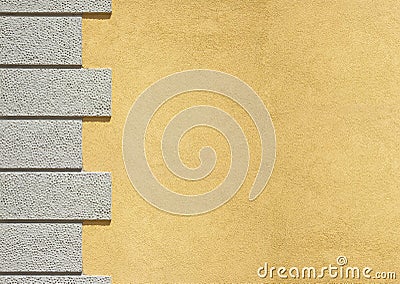 New yellow rough plaster background - concept image with copy space Stock Photo