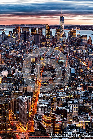 New York aerial cityscape Stock Photo