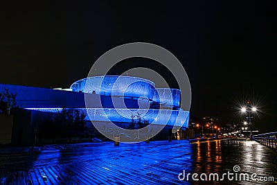 New York Aquarium a Night Stock Photo