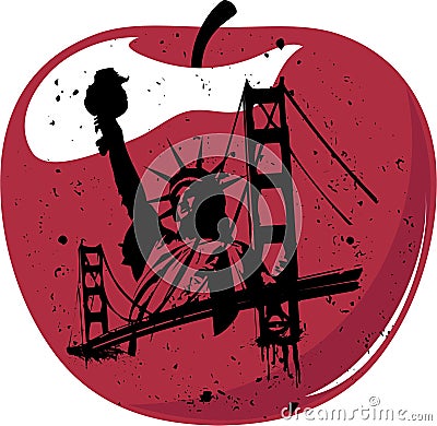 New york the big apple Vector Illustration