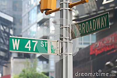New York Broadway and 47th street Stock Photo