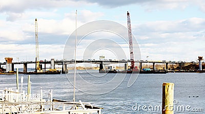 New york brooklyn belt pkwy bridges renovation Stock Photo