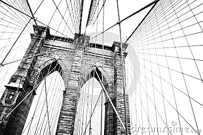 New York, the Brooklyn Bridge Stock Photo