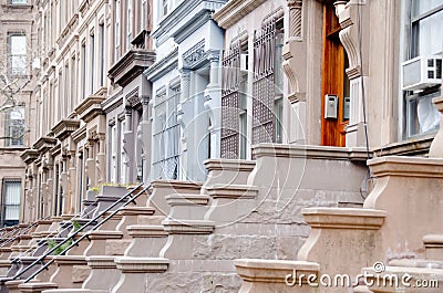 New York Brownstones Stock Photo