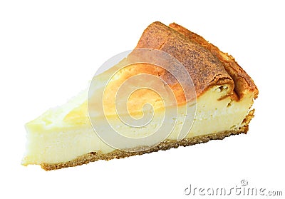 New York Cheese Cake on white background Stock Photo