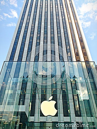 New York city. Apple company Editorial Stock Photo