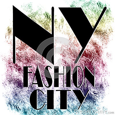 New York city art. Street graphic style NYC. Fashion stylish print. Template apparel, card, label, poster. emblem, t-shirt stamp. Stock Photo