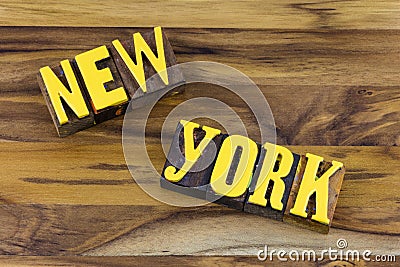 New York City big apple America Manhatten skycraper landmark Stock Photo