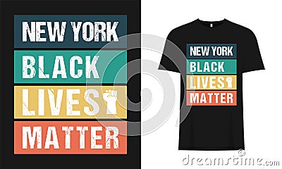 New York City, Black Lives Matter T-Shirt Design, Background & Poster. Editorial Stock Photo
