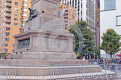 Christopher Columbus Statue in New York City Editorial Stock Photo