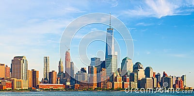 New York City, financial business buildings Stock Photo