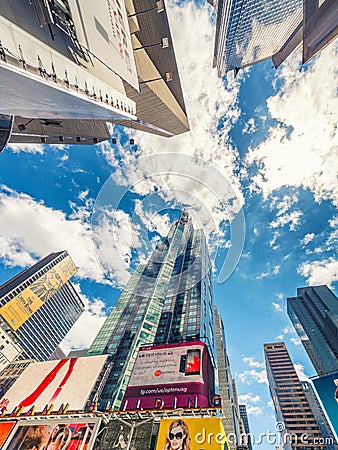 NEW YORK CITY - JUNE 2013: Times Square, featured with Broadway Editorial Stock Photo