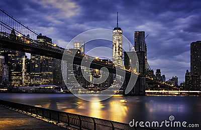 New York City lights Stock Photo