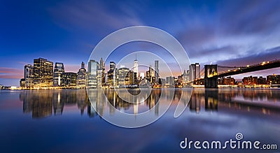 New York City lights Stock Photo