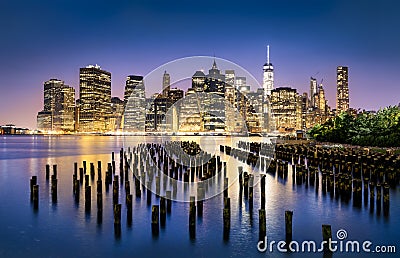 New York City lights Stock Photo