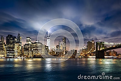 New York City lights Stock Photo