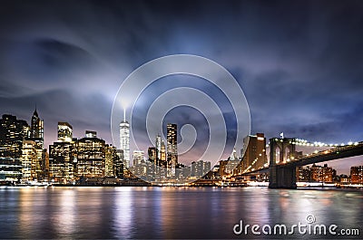 New York City lights Stock Photo