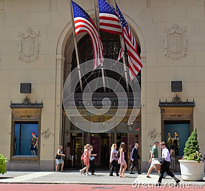 New York City Lord & Taylor Department Store Front Entrance Editorial Stock Photo