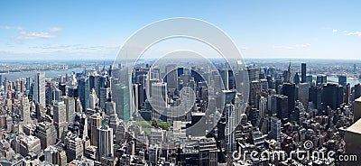 New York City skyline panorama Manhattan midtown Stock Photo