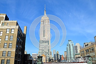 New York City Manhattan midtown view with Empire State Building, NYC Editorial Stock Photo