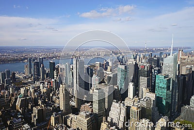 New York City Manhatten USA Skyline Sky Editorial Stock Photo