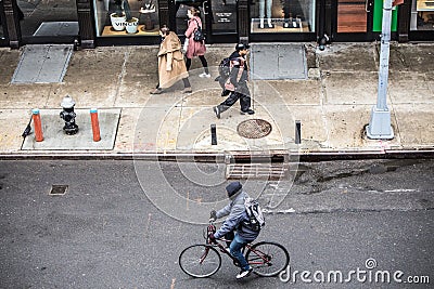 New York City Street Scene Editorial Stock Photo