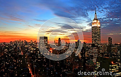 New York City midtown skyline Stock Photo