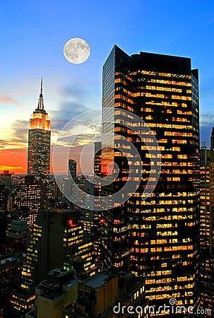 New York City midtown skyline Stock Photo