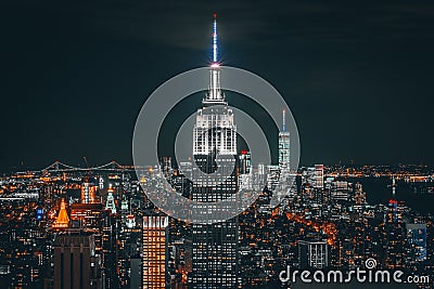 New york city night Editorial Stock Photo