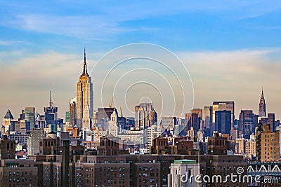 New York City Manhattan panorama view Editorial Stock Photo