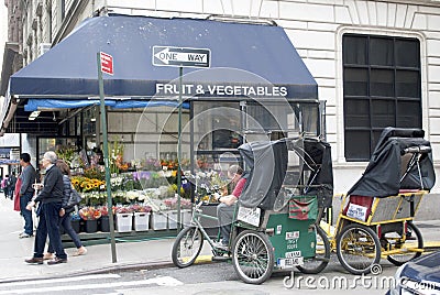 New York City Pedicab Editorial Stock Photo