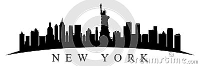 New York city silhouette - vector Vector Illustration