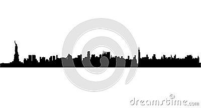 New York City skyline Vector Illustration